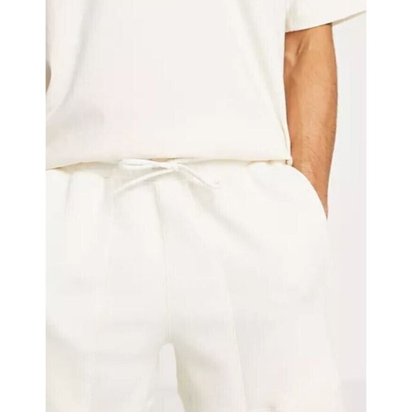 Adidas Adicolor Clean Classics 3-Stripes Shorts Gym & Running Ivory Small HC1969 - Picture 7 of 8